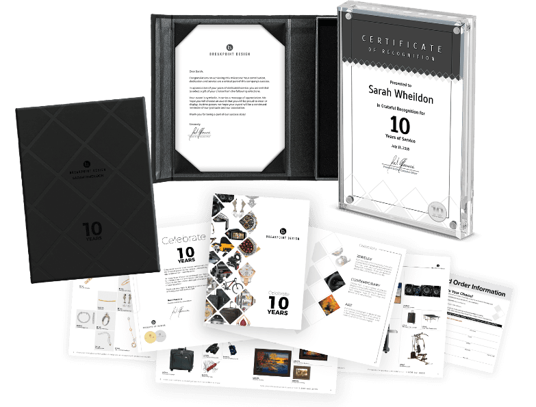 Recognition Package With A Gift Or Lucite Certificate